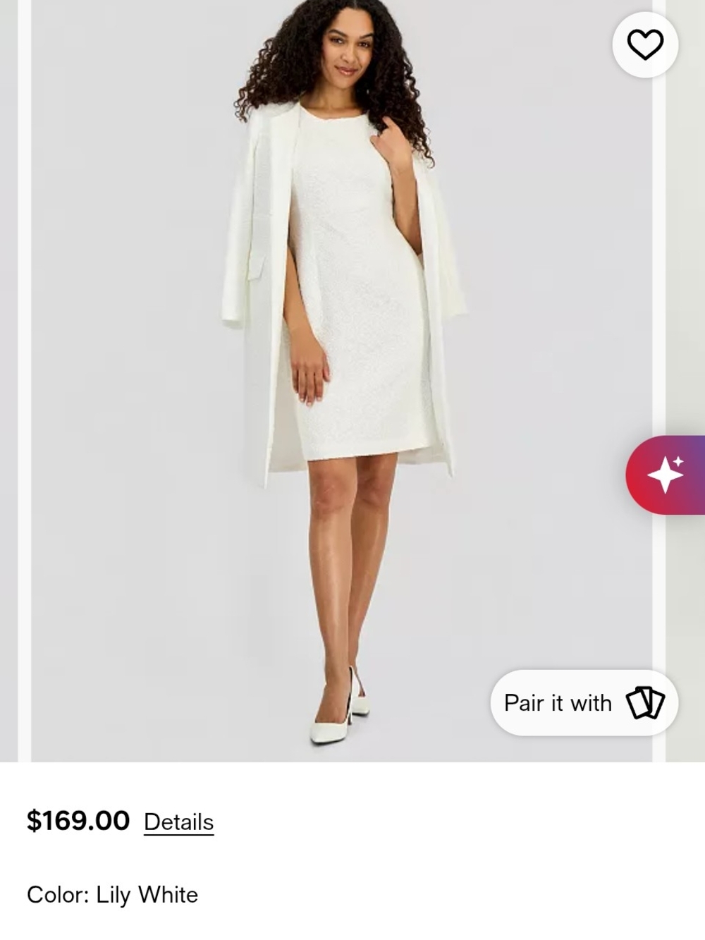 Kasper Lily White Textured Mini Dress & Topcoat Size 14P New with Tags